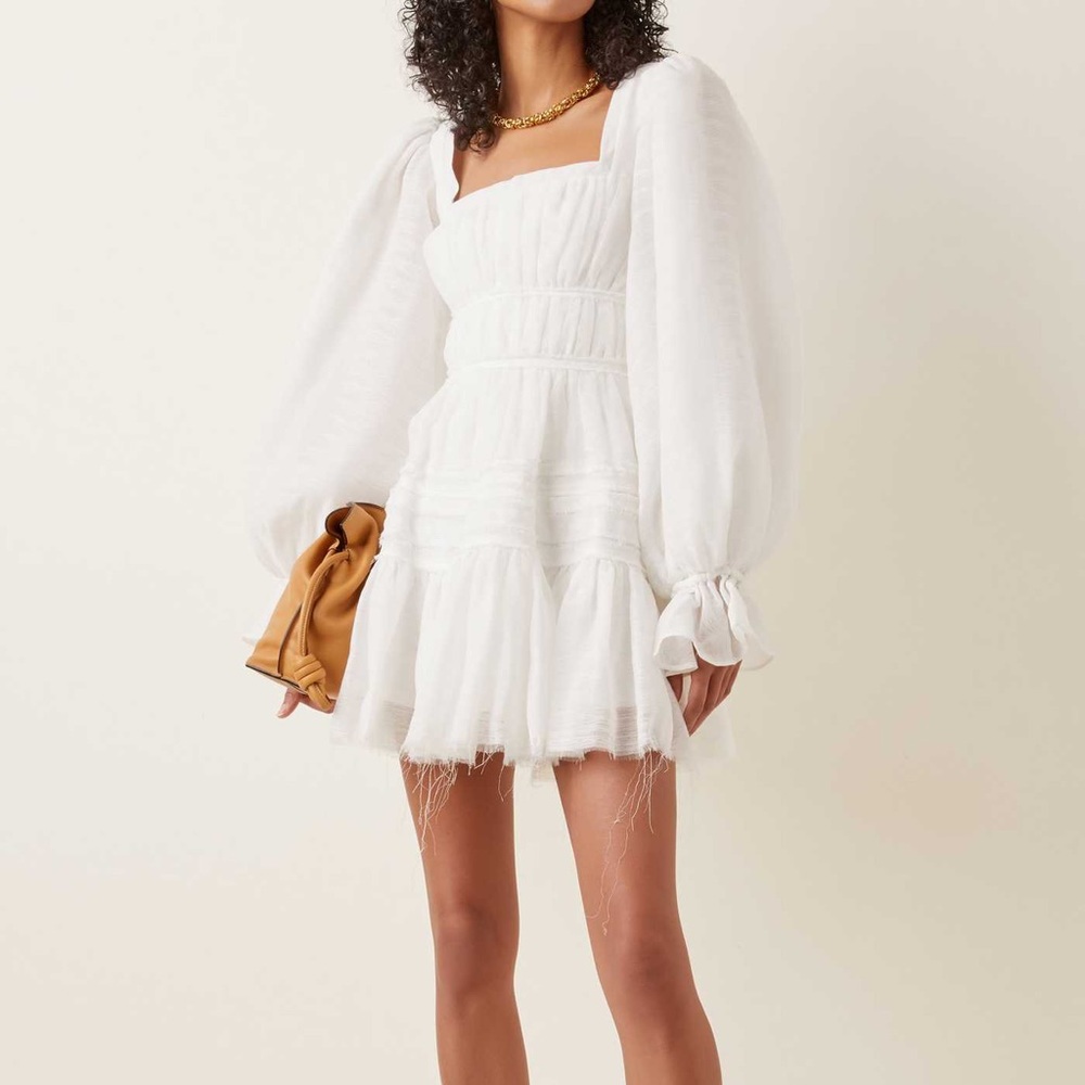 AJE IMPRESSION SMOCKED POPLIN DRESS - Picture 2 of 3